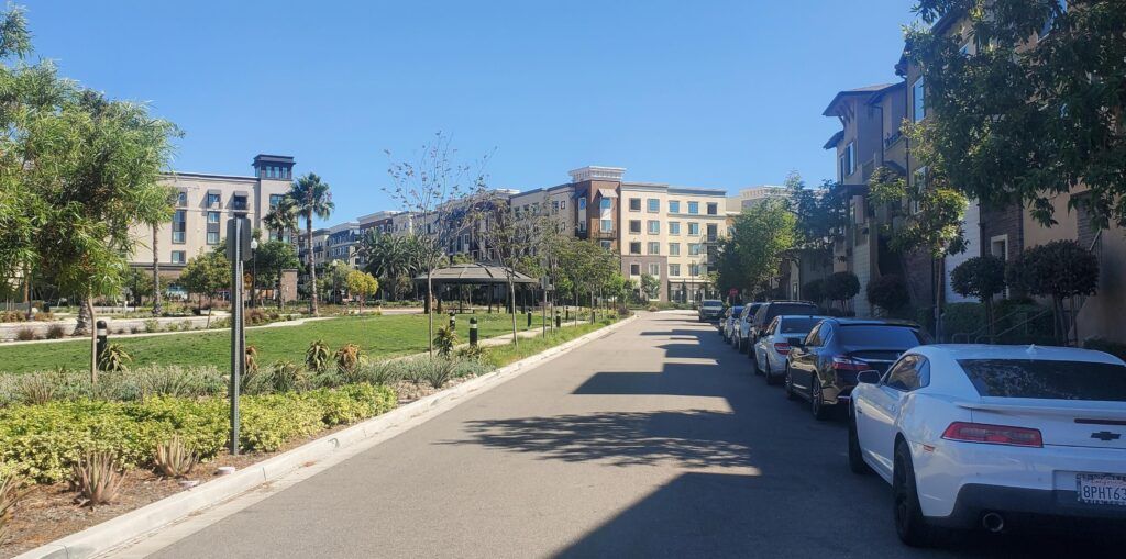 The New Construction Wagon Wheel neighborhood has such a different feel to the rest of the city. It includes shops and restaurants and walking trails within the development.