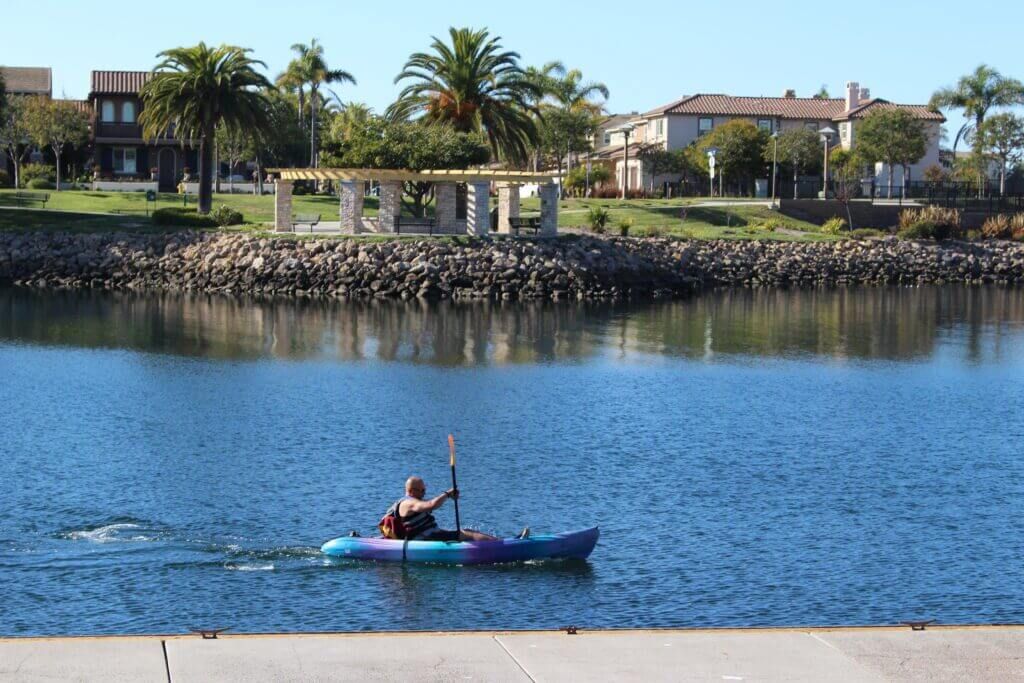 The Canals Area in Oxnard is an amazing place to live with high end condos and dock homes. It’s also a fantastic area for walking, paddle boarding, kayaking, nature watching and boating. You can rent a guided Venetian gondola for a tour.